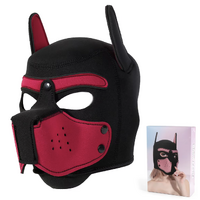 NEOPRENE PUP HOOD -RED