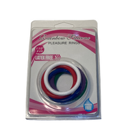 RAINBOW SILICONE PLEASURE RINGS