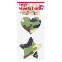 LOVETOY NIPPLE PASTIES CAMO STARS AND HEARTS