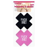 LOVETOY NIPPLE PASTIES FUCK ME CROSS PATTERN