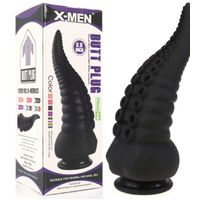 SUCKER PUNCH TENTICLE DILDO 8" - BLACK