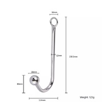 STAINLESS STEEL ANAL HOOK - 1 BALL 30mm