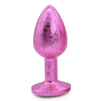 GEM - FROSTED PINK BUTT PLUG LARGE