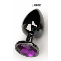 GEM - GUN METAL ALLOY BUTT PLUG LARGE