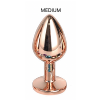 GEM - ROSE GOLD ALLOY BUTT PLUG MEDIUM