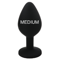 GEM BLACK SILICONE BUTT PLUG MEDIUM