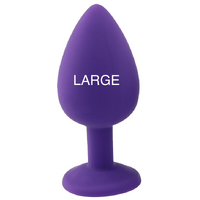 GEM PURPLE SILICONE BUTT PLUG LARGE