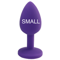 GEM PURPLE SILICONE BUTT PLUG SMALL