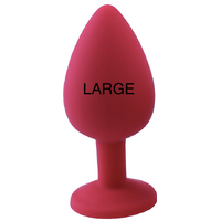 GEM RED SILICONE BUTT PLUG LARGE