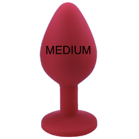 GEM RED SILICONE BUTT PLUG MEDIUM