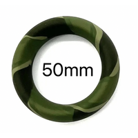 WHERE'S WILLY CAMO SILICONE COCKRING - GREEN 50mm