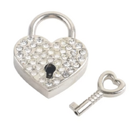 HEART LOCK SILVER DIAMONTE