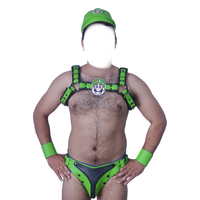 LUIGI HARNESS SET INC JOCK, WRIST CUFFS AND HAT - SMALL