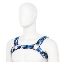 BLUE CAMOUFLAGE NEOPRENE HARNESS - ONE SIZE