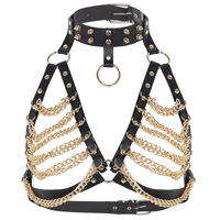 WOMENS PUNK HARNESS - GOLD