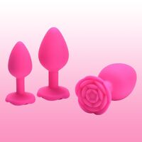 ROSE - PINK SILICONE BUTT PLUG MEDIUM