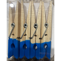 RUBBER TIPPED BONDAGE PEGS 4 PACK - BLUE