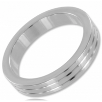 RIBBED - 45mm S/STEEL COCK RING