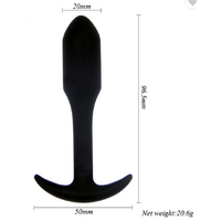 THE BUTT BULLET BLACK SILICONE BUTT PLUG