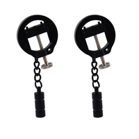 WEIGHTED NIPPLE CLAMP - ROUND BLACK