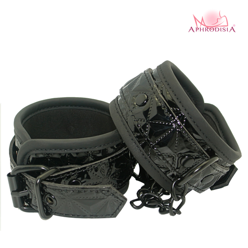 LUXURY FETISH WRIST CUFFS BLACK