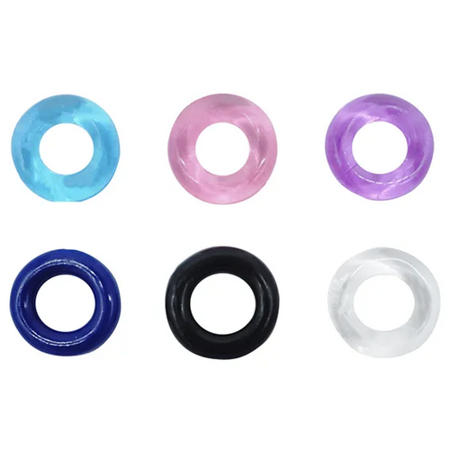 BASIX SINGLE ROUND TPE COCK RING - VARIOUS COLOUR