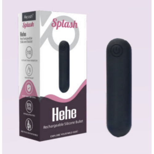 SPLASH HEHE RECHARGEABLE SILICONE BULLET - BLACK