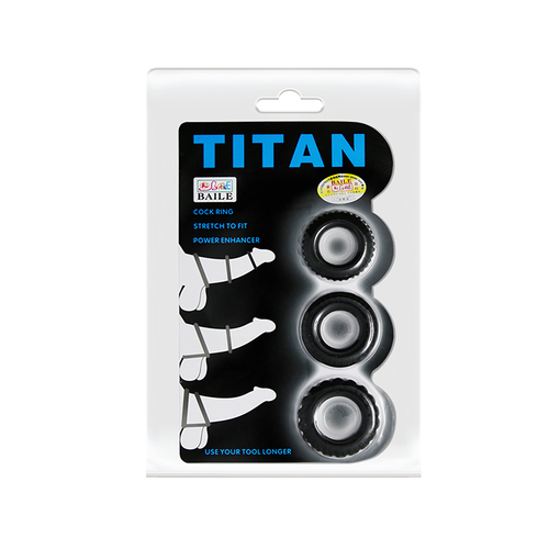 TITAN - SILICOINE COCKRING 3PC (BLUE PACK)