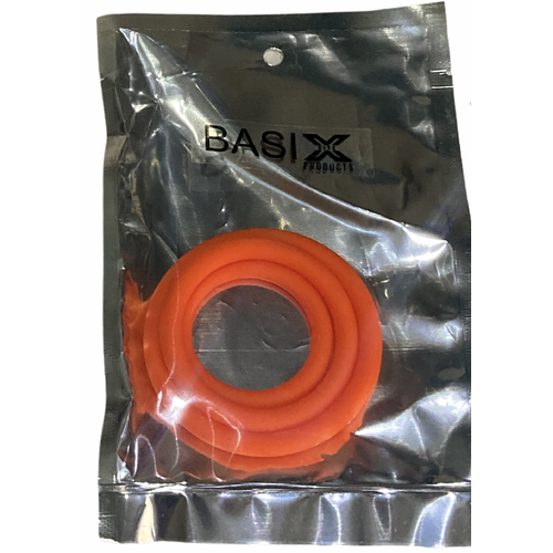 BASIX 3pc SILICONE COCK RING - ORANGE