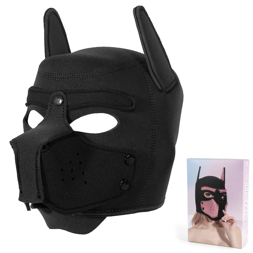 NEOPRENE PUP HOOD - BLACK