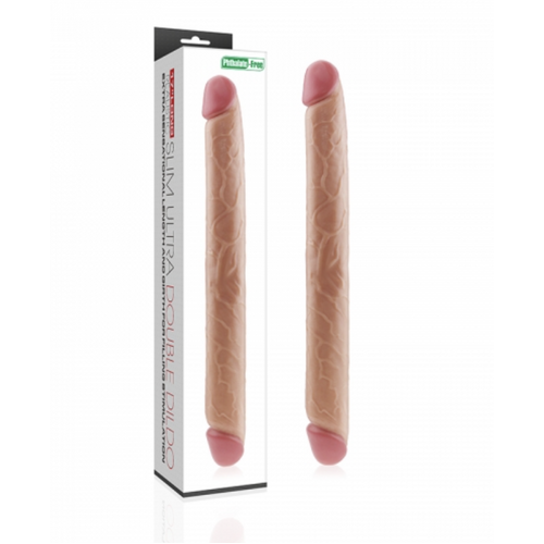 LOVETOY KING SIZED REALISTIC SLIM ULTRA DOUBLE DILDO 17"