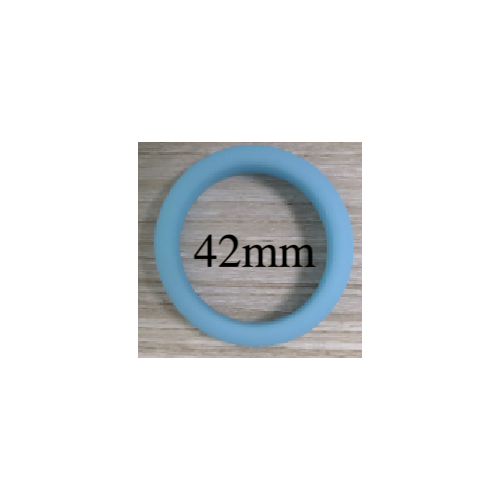 SILICONE BAND COCK RING - GLOW BLUE 42mm