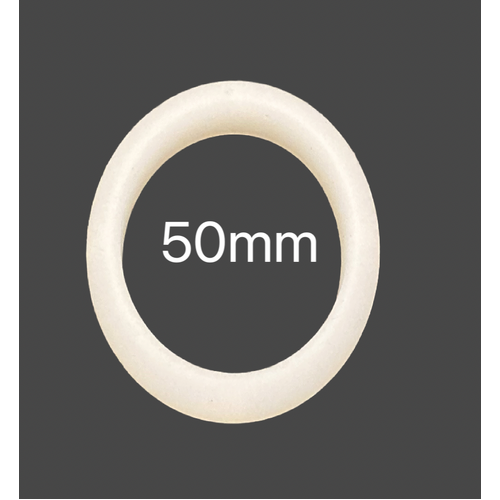 SILICONE BAND COCK RING - WHITE 50mm