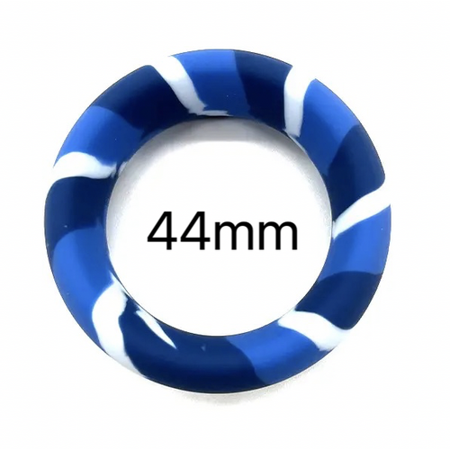 WHERE'S WILLY CAMO SILICONE COCK RING - BLUE 44mm