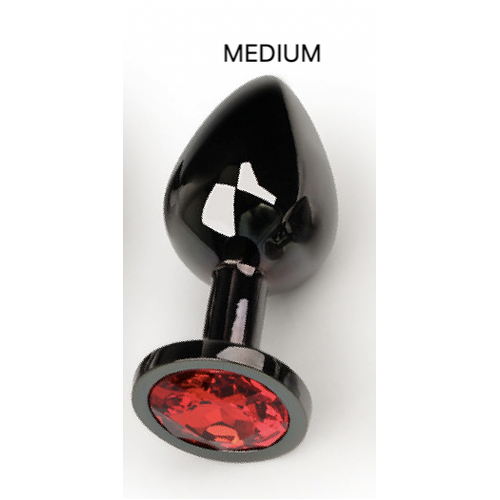 GEM - GUN METAL ALLOY BUTT PLUG MEDIUM