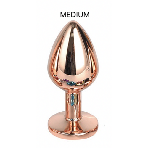 GEM - ROSE GOLD ALLOY BUTT PLUG MEDIUM