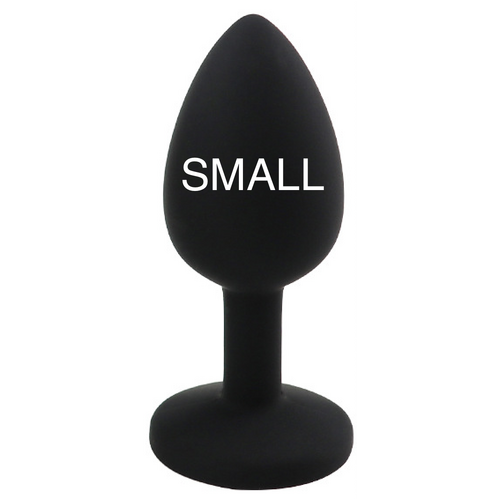 GEM BLACK SILICONE BUTT PLUG SMALL