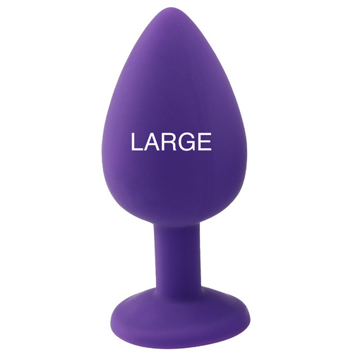 GEM PURPLE SILICONE BUTT PLUG LARGE