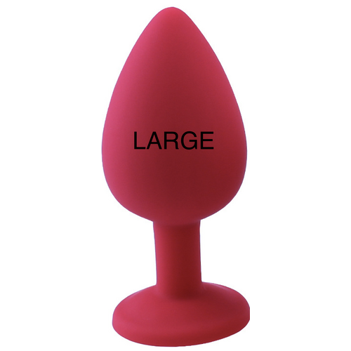 GEM RED SILICONE BUTT PLUG LARGE