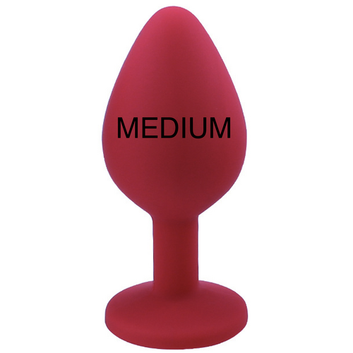 GEM RED SILICONE BUTT PLUG MEDIUM