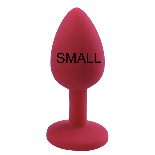 GEM RED SILICONE BUTT PLUG SMALL