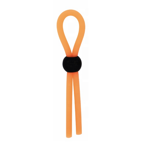 LASSY SILICONE COCK RING - ORANGE GLOW IN THE DARK