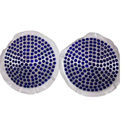 NIPPLE COVER - BLUE/SILVER BACKING