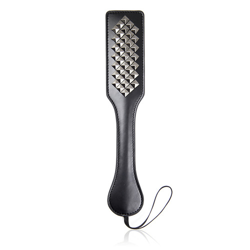 STUDDED PADDLE - GUN METAL