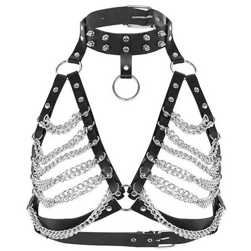 WOMENS PUNK HARNESS - SILVER