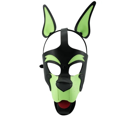 PUP HOOD PU - GLOW IN THE DARK GREEN