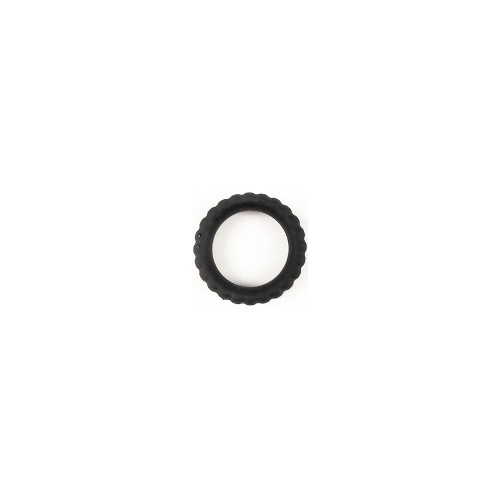 NEVER TYRED SILICONE COCK RING - BLACK LARGE