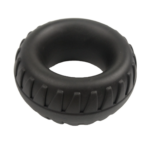 NEVER TYRED SILICONE COCK RING - BLACK MEDIUM