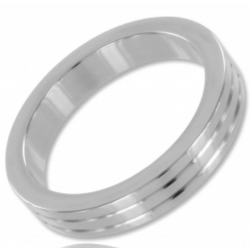 RIBBED - 45mm S/STEEL COCK RING