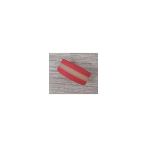 STRIPED COCK RING - RED AND GLOW 